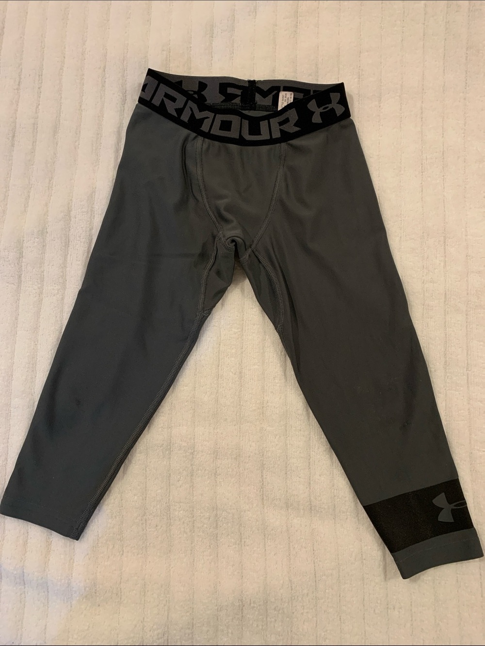 Under Armour Dark Gray Youth XS Compression Tights